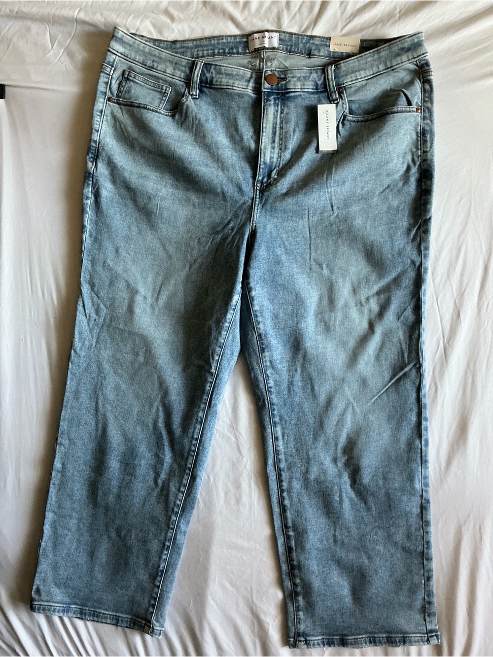 Lane Bryant Women's Light Wash Relaxed Straight Jeans